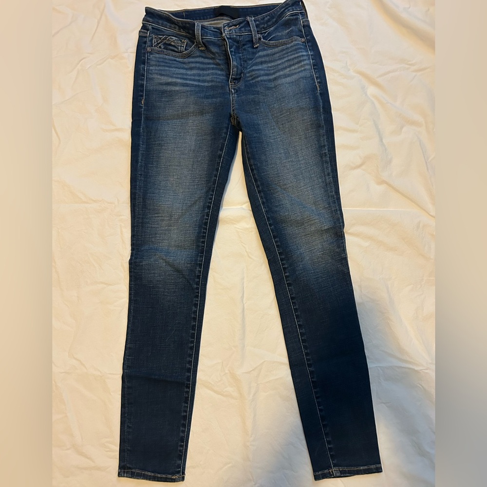 Buckle Dark Blue Skinny Jeans